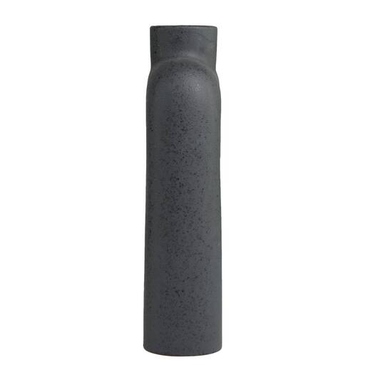 13" Black Ceramic Arched Abstract Vase